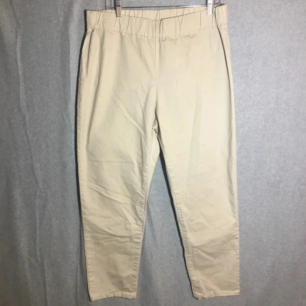 Womens Soft Surroundings Pants Office Work Career Wear Straight Leg Stretchy